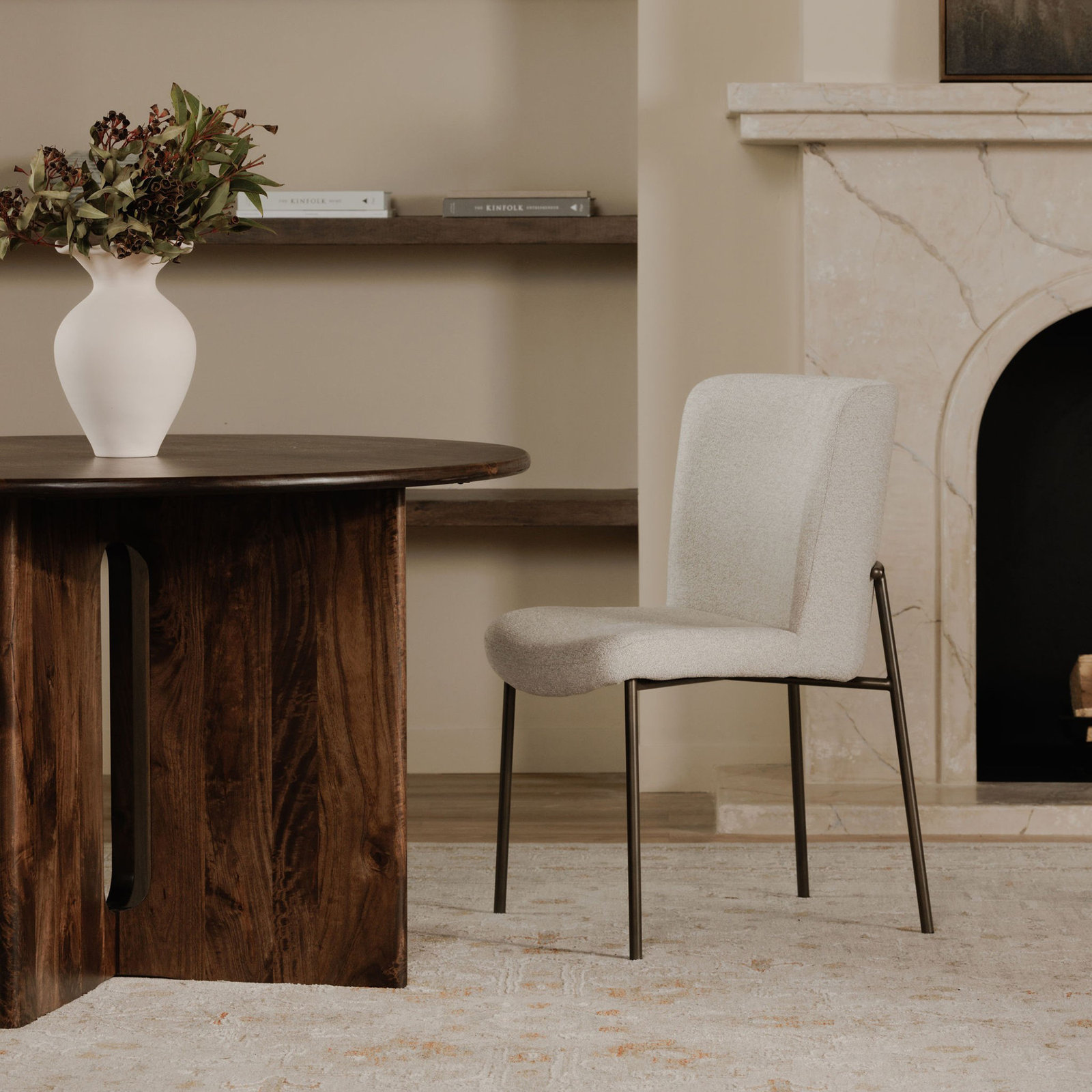 Ellaine Dining Table Dark Brown