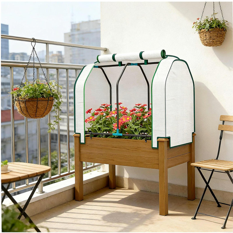 Jardinière, lit de jardin surélevé pratique, Gris foncé