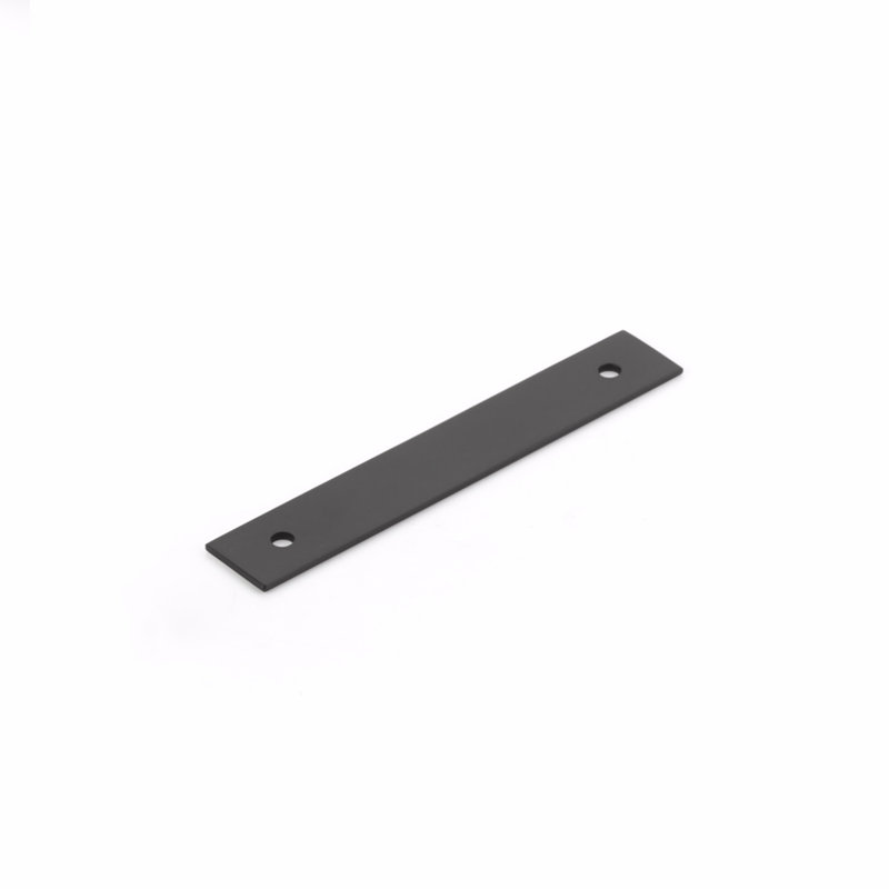 Pub House Pull Backplate, 4.5" H x 0.75" W, Matte Black