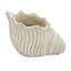 Pot à fleurs sable et ciment avec finition texturée beige Nautilus-2051748496