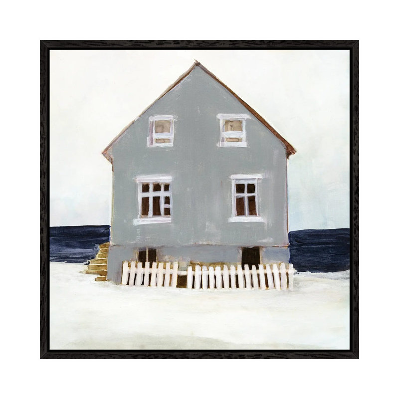 Beach Hut II by Stellar Design Studio - Gallery-Wrapped Canvas Giclée on Canvas, 45.72 cm H x 45.72 cm W, Black Framed