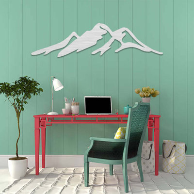 «Great Smoky Mountains», art mural en métal - décor de paysage de parc national - silhouette de montagne en fumée - décoration murale rustique d'extérieur - sculpture en métal industrielle moderne - décor de maison d'aventure naturelle - œuvre d