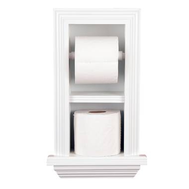 Timber Tree Cabinets HANSFORD-19-WHITE Hansford Recessed Toilet Paper Holder Finish: White