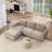2-Piece 84" Upholstered L Shape Sectional Sofa-2126689611