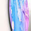 Bleu et mauve abstrait marbre II - art mural moderne en cercle métallique-68852526