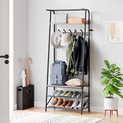 Rangement pour chaussures d'entrée avec portemanteau