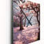 Horloge murale moderne rose, rose, brun et magnolia Nature Serenity I-499878553