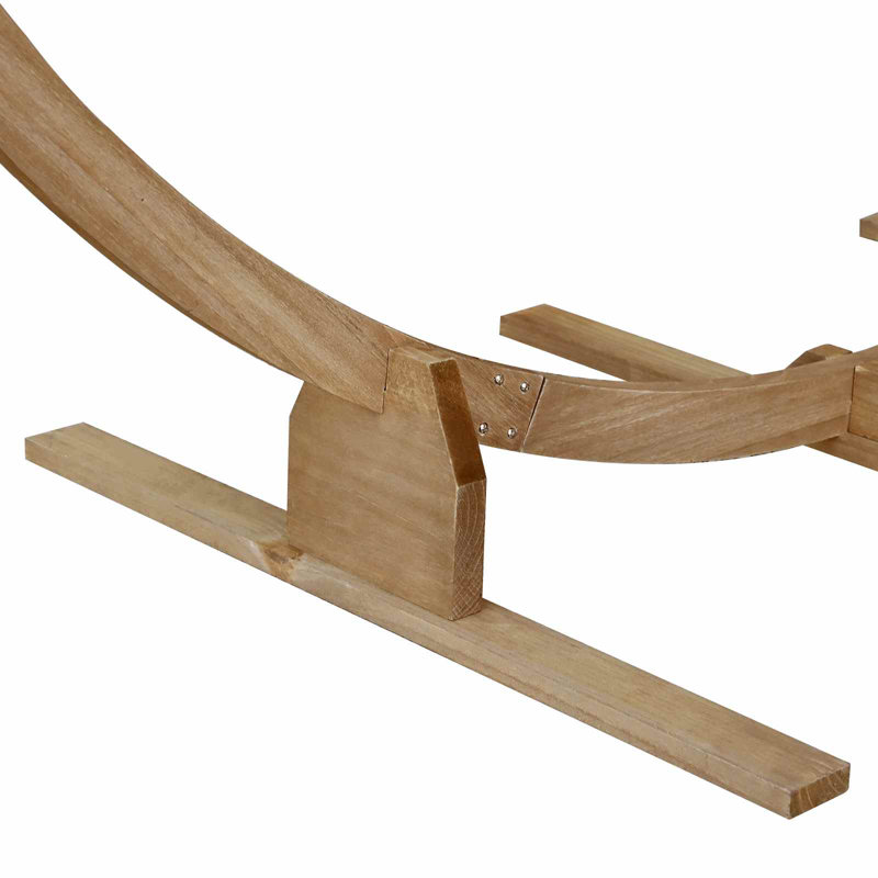 224cm W x 80cm D Solid Wood Arbour in Light Brown