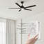 Ventilateur de plafond standard 60 po à 5 pales avec télécommande et éclairage inclus Amonette 60 po-1267311997-1267311998