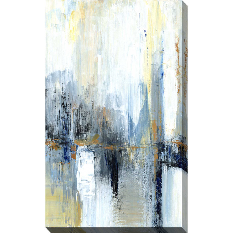 «Sweeping City I» par Tava Studios - Peinture, Toile tendue, L 18 po x H 30 po