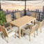 Ensemble de 2 chaises de patio en aluminium toutes saisons de 23 po avec coussins gris clair et structure kaki