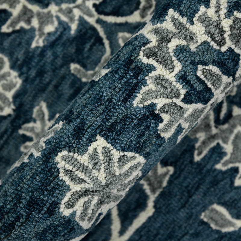 Tapis floral crocheté à la main Dorcent New Zealand, Rectangulaire 8 pi x 10 pi
