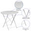 Table de patio pliante ronde intérieure / extérieure en acier de qualité commerciale 30 po-24678822