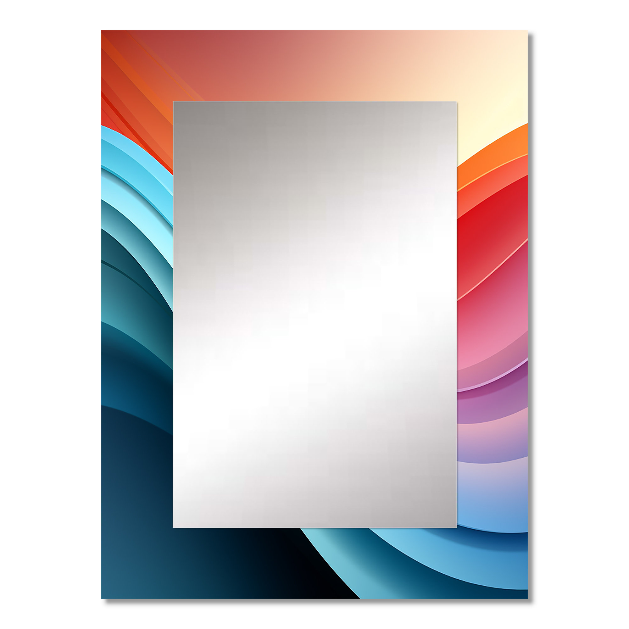Dakota Fields Rainbow Colors Symphony I - Abstract Shapes Mirror ...