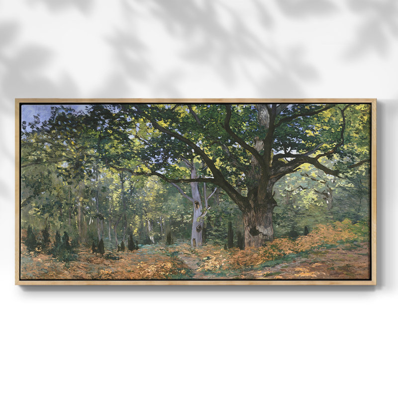 «Landscape Series» -CCCLLXVII- Toile tendue avec châssis tendue, prête à être accrochée, Naturel, H 17 po x l 33 po