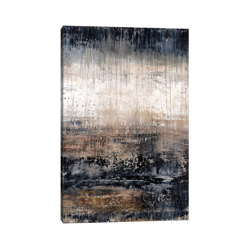 Black Drip Granite by Radek Smach - Wrapped Canvas Painting
