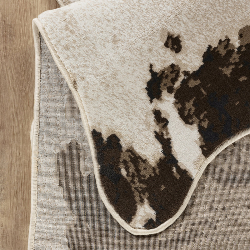 Tapis brun 5 pi x 7 pi, Brun