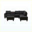 Canapé modulaire en L noir faisant face à la droite avec porte-gobelets intégré, mobilier de salon modulaire
