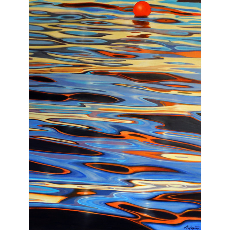 Mooring Buoy Polkerris Print by Alan Weston