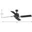 Ventilateur de plafond standard Bedwin à 4 pales de 56 pouces-651286655