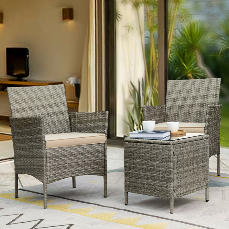 Driskell 2 - Person Patio Conversation Set with Cushions