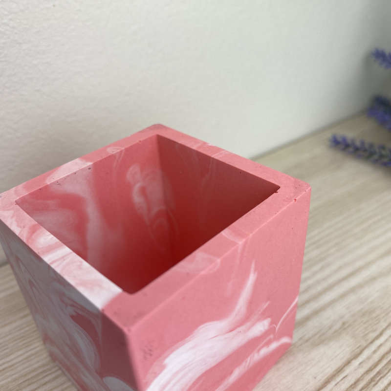 Neomi Square Pen Pot, Pink