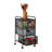 Mind Reader Rolling Storage Cart, Removable Drawers, Desk and Bathroom Organizer, Metal Mesh, 12.75"L x 13.25"W x 25"H