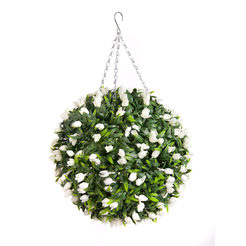 Faux Plant, 38cm H x 38cm W x 38cm D, White