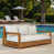 Gray Cushion/Teak Frame
