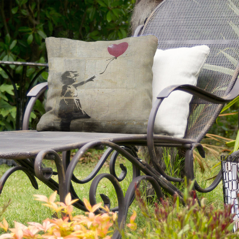 Outdoor Reversible Throw Pillow, 16" x 16", No