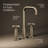 Purist Widespread Bathroom Sink Faucet with High Cross Handles and High Gooseneck Spout-6916134