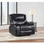 Fauteuil oscillant inclinable noir Elodie-106821997