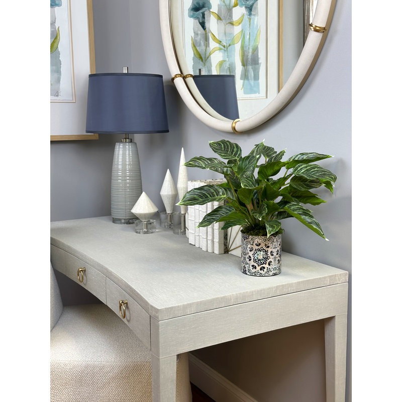 Rohdea Japonica Bush in Decorative Glass Vase