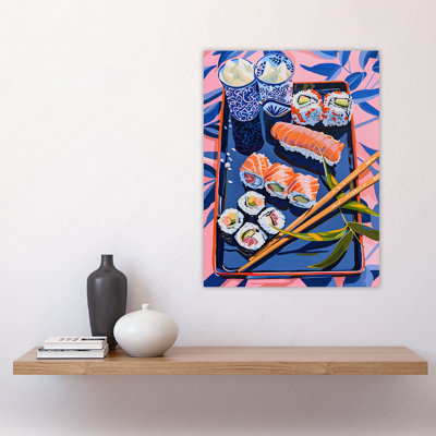 Sushi Stylised Food Flatlay Painting Wall Art Print