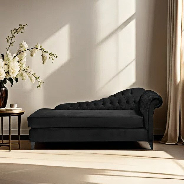 Chaise longue de loisirs moderne, simple et élégante, Orienté à droite, Gris clair