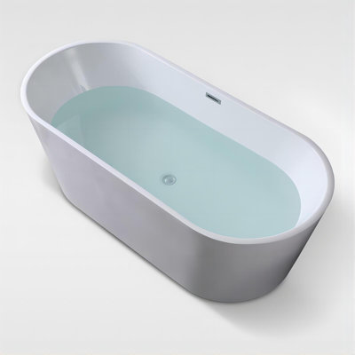 67'' x 29.5'' Freestanding Soaking Acrylic Bathtub