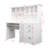 Home Office Computer Desk With Hutch, Antiqued Finish-256730853