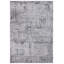 Tapis en polypropylène / polyester abstrait tissé à la machine en gris / gris foncé-467601028