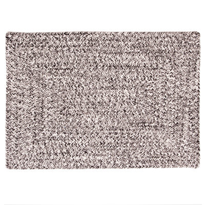 Tapis noir et blanc tressé Ociuso