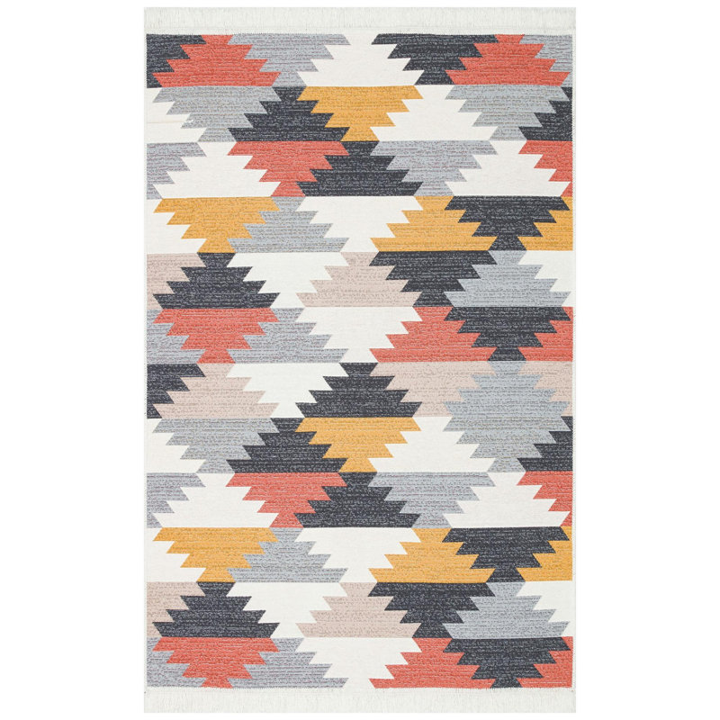 Selina Cotton Flatweave Area Rug, Rectangle 120 x 180cm