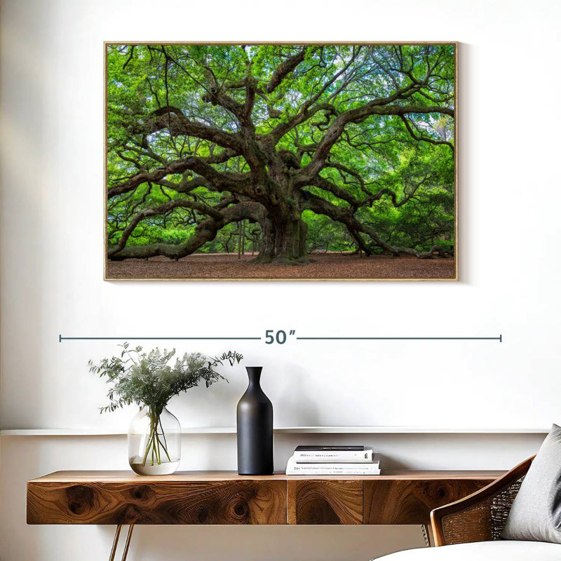 Vieux chêne, Cadre flottant en bois naturel, 40 po x 27 po