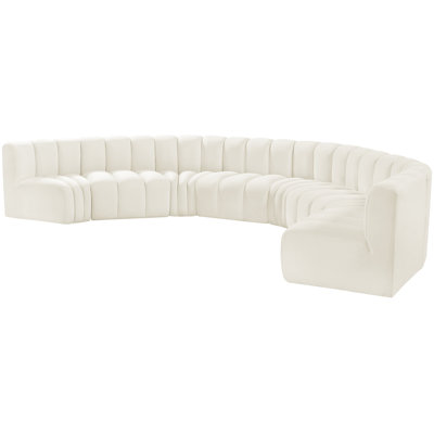 Hormachea Upholstered Curved Sectional Reversible