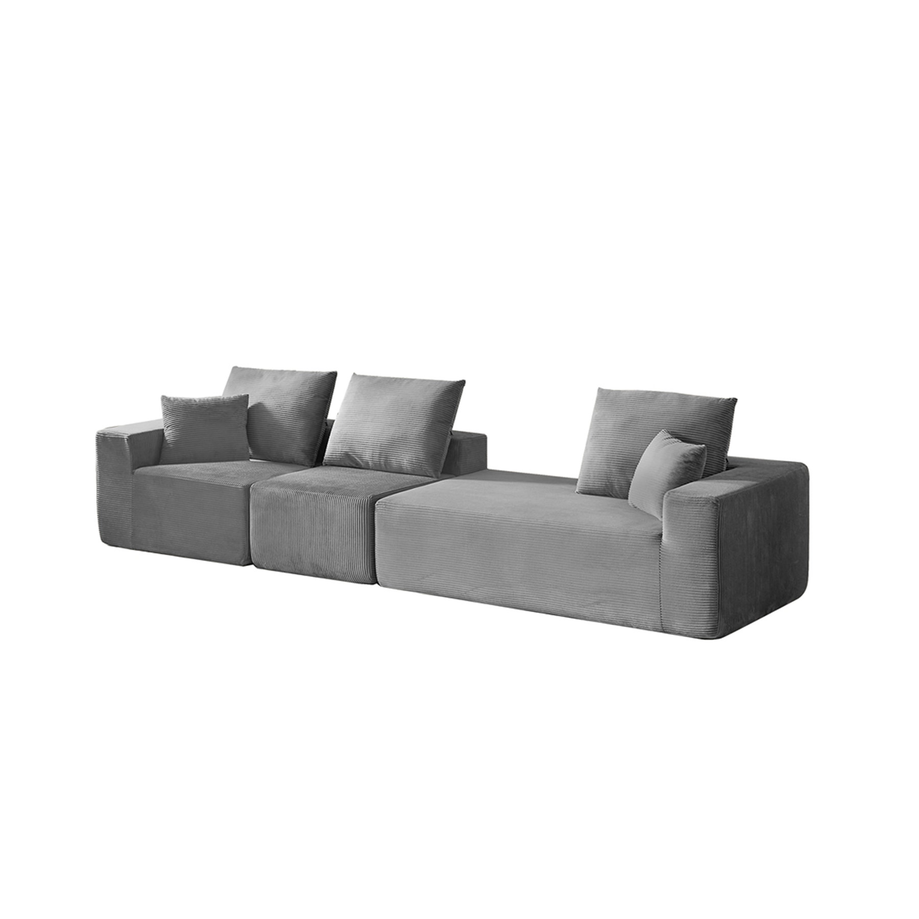 Latitude Run® Modular Sectional Sofa with Chaise, Modern L Shaped Cloud ...