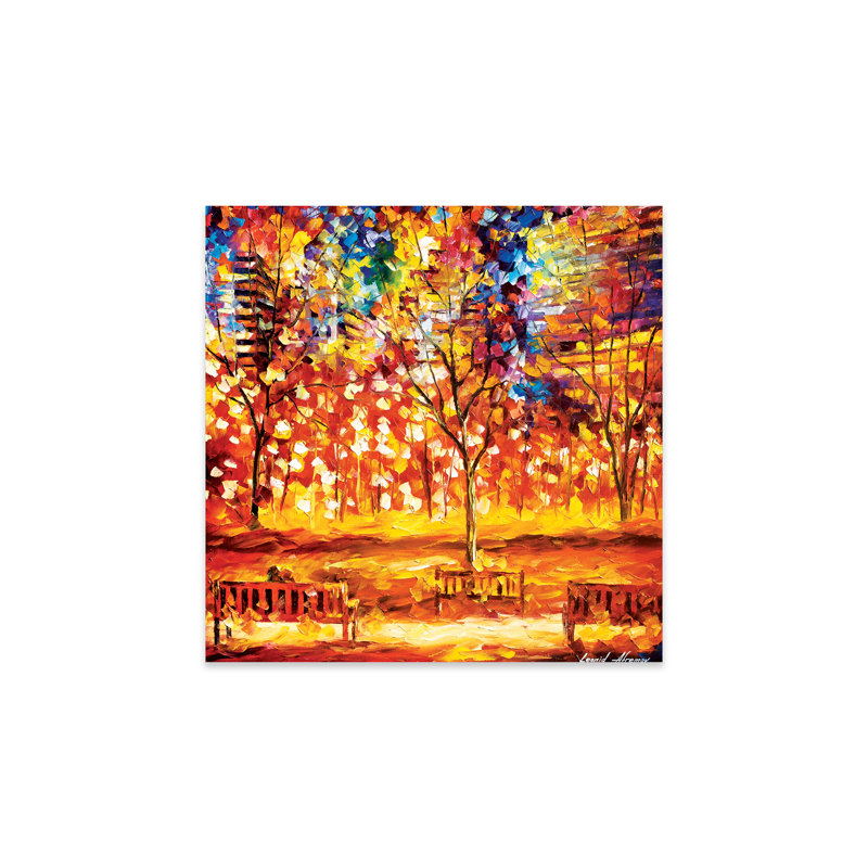 Vue du parc sur plastique / acrylique par Leonid Afremov, peinture