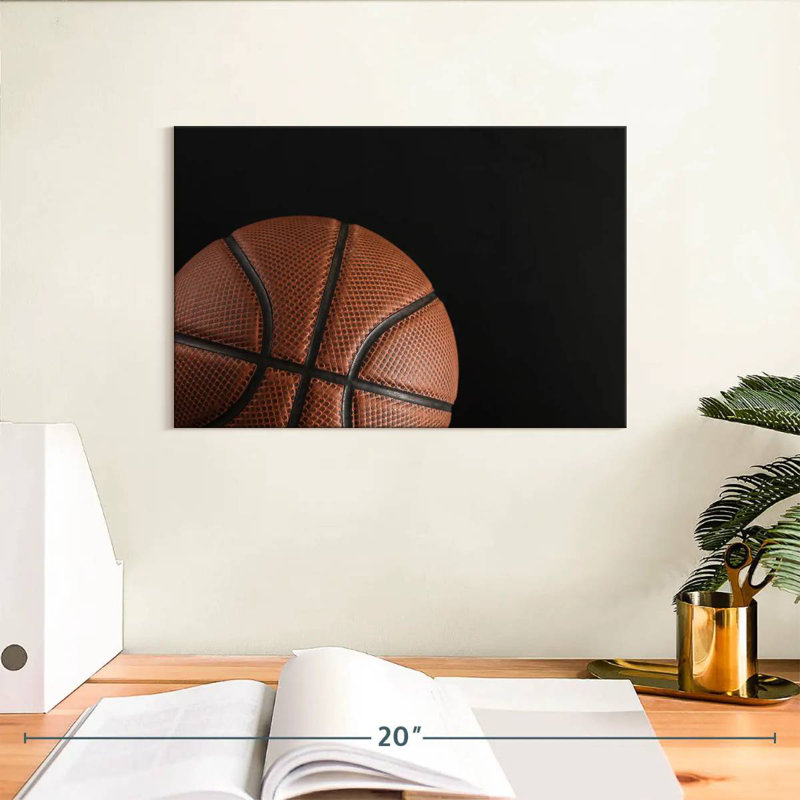 Ballon de basket-ball rétro Sireci, H 8 po x l 12 po