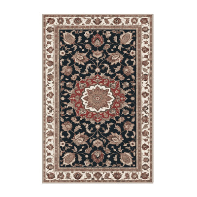Machine Washable Persian Brown Area Rug