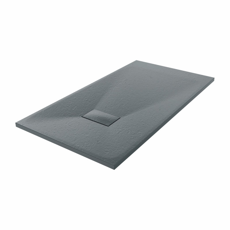 Bozidar W 32mm D Rectangle Shower Tray, 130cm H x 70cm W x 3.2cm D, Anthracite