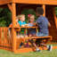 Backyard Discovery Skyfort II Cedar Wood Swing Set with Clubhouse, Crow’s Nest, Monkey Bars, 10-Foot Wave Slide & Picnic Table