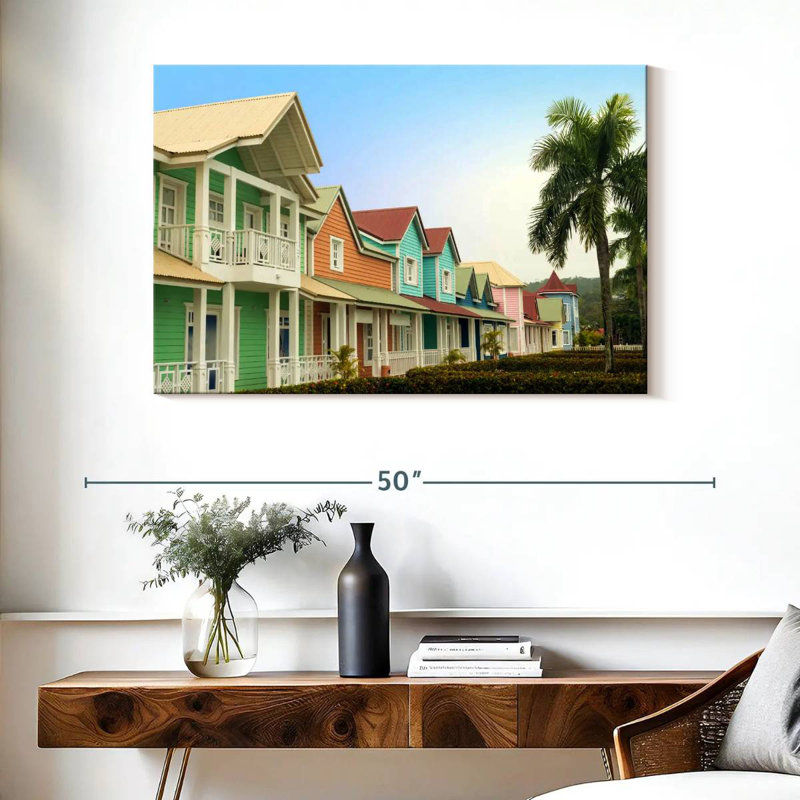 Caraïbes, maisons tropicales, H 26 po x l 39 po