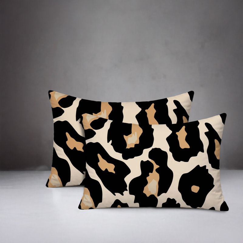 Oreiller réversible intérieur / extérieur Gelle, 25x18, Black